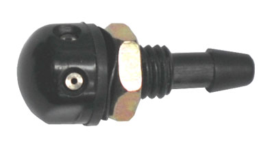 Wash jet Domed black plastic